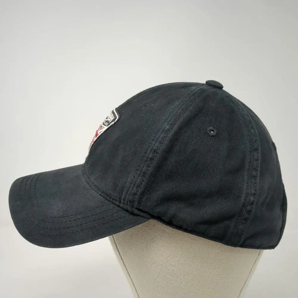 Lucky Brand Triumph Motorcycles Baseball Cap Black One Size Leather Strap Hat